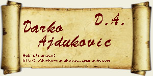 Darko Ajduković vizit kartica